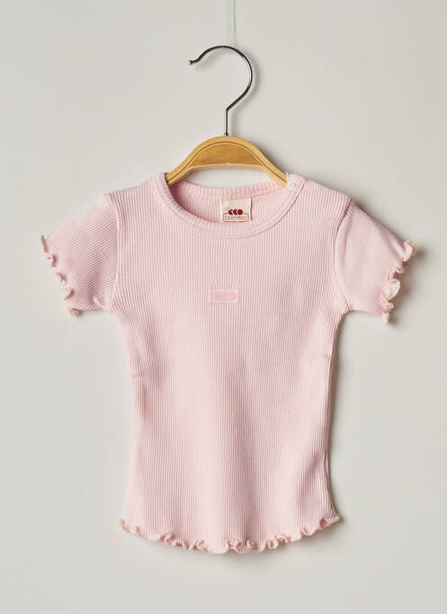 Tricou roz 3 POMMES fată