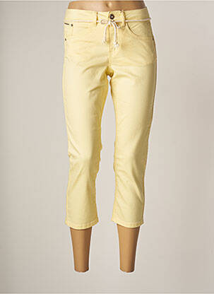 Pantalon trei sferturi galben CREAM femeie