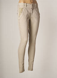 Pantalon slim elasticitate mărime normală bej CREAM femme