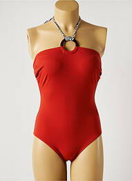 Costum de baie dintr-o singură piesă imprimeu fantezie top sutien modelat portocaliu EMPREINTE femeie