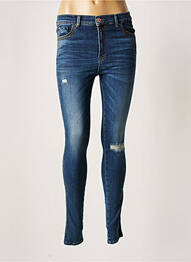Blugi skinny efect uzat decolorat talie joasă albastru LTB femme