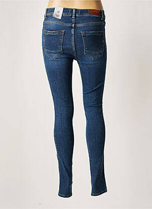 Blugi skinny efect uzat decolorat talie joasă albastru LTB femeie