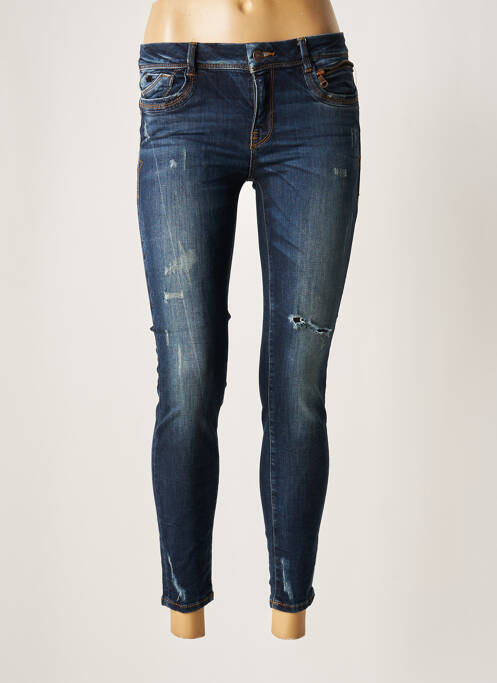 Blugi skinny efect uzat decolorat mărime normală albastru LTB femme