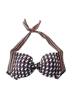 Sutien de costum de baie elasticitate top sutien push-up maro MORGAN femeie