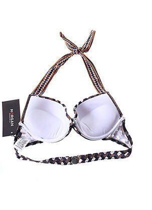 Sutien de costum de baie elasticitate top sutien push-up maro MORGAN femeie