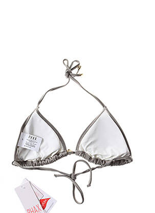 Sutien de costum de baie elasticitate sutien cu susținere înaltă și burete detașabil gri PHAX femeie
