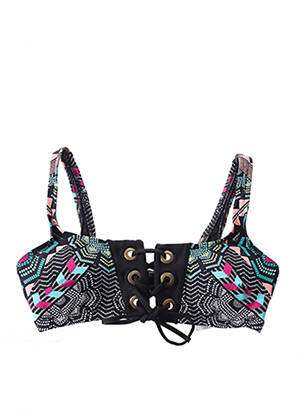 Sutien de costum de baie elasticitate sutien cu susținere înaltă și burete detașabil negru RIP CURL femeie