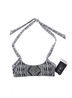 Sutien de costum de baie elasticitate sutien cu susținere înaltă și burete detașabil negru RIP CURL femeie