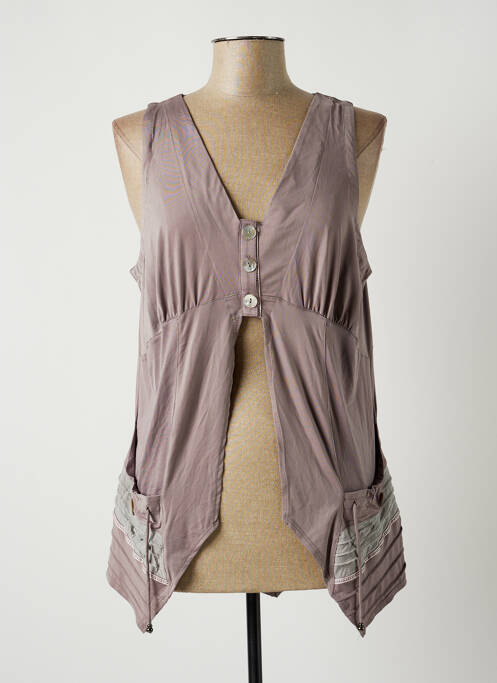 Vestă fără mâneci maro BE THE QUEEN femeie