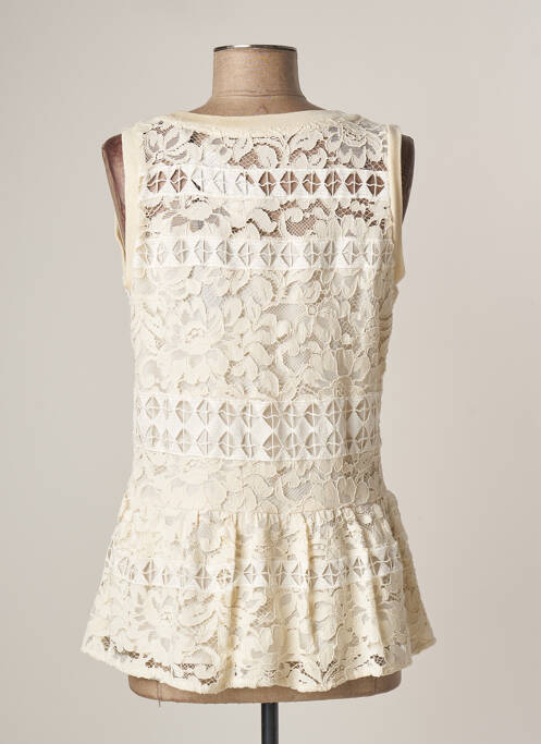 Top bej GUESS femeie