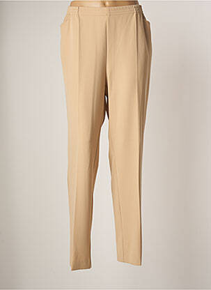Pantalon drept țesătură crep mărime normală bej ADELINA BY SCHEITER femeie