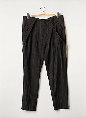 Pantalon drept țesătură crep talie înaltă negru ONE STEP femeie