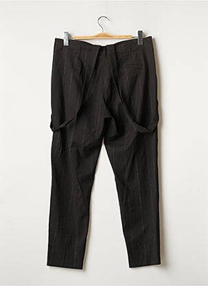 Pantalon drept țesătură crep talie înaltă negru ONE STEP femeie