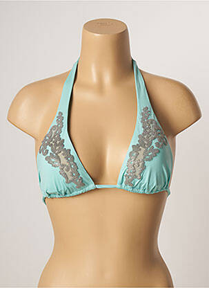 Sutien de costum de baie elasticitate top triunghiuri albastru LA PERLA femeie