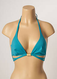 Sutien de costum de baie elasticitate top triunghiuri albastru LA PERLA femeie