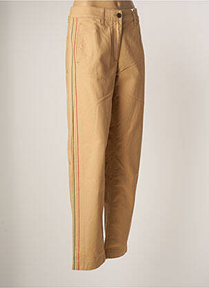 Pantalon drept închidere cu fermoar sub clapetă cu nasturi mărime normală bej TOMMY HILFIGER femeie