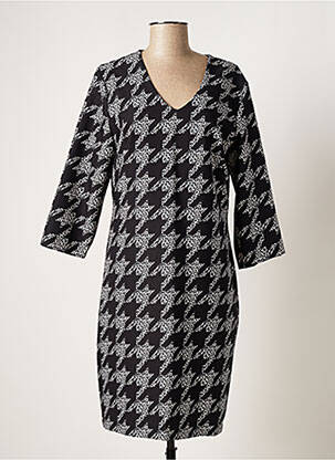 Rochie midi mâneci 3/4 mâneci 3/4 negru QUATTRO femeie