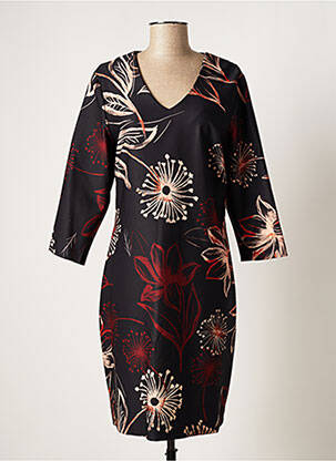 Rochie midi mâneci 3/4 mâneci 3/4 negru QUATTRO femeie