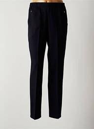 Pantalon drept țesătură crep talie înaltă albastru QUATTRO femme