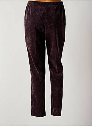 Pantalon drept elasticitate talie înaltă violet QUATTRO femeie