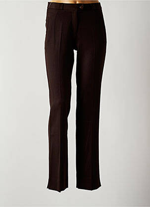 Pantalon drept elasticitate talie înaltă maro QUATTRO femeie