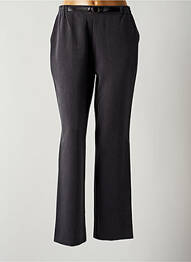 Pantalon drept țesătură crep talie înaltă gri QUATTRO femme