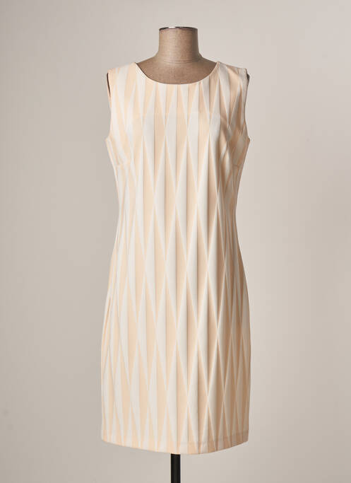 Rochie midi bej FRANCE RIVOIRE femeie