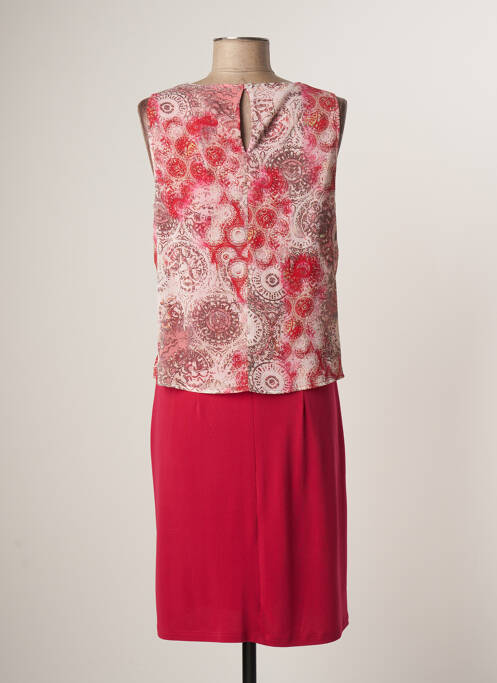 Rochie midi croială fluidă fără mâneci roz GUY DUBOUIS femme