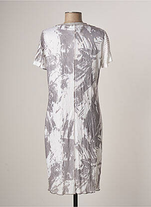 Rochie midi mâneci scurte mâneci scurte gri MERI & ESCA femeie