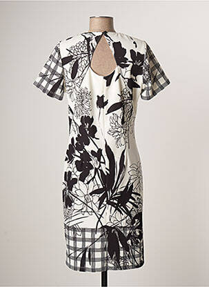 Rochie midi imprimeu floral mâneci scurte negru FRANCE RIVOIRE femeie
