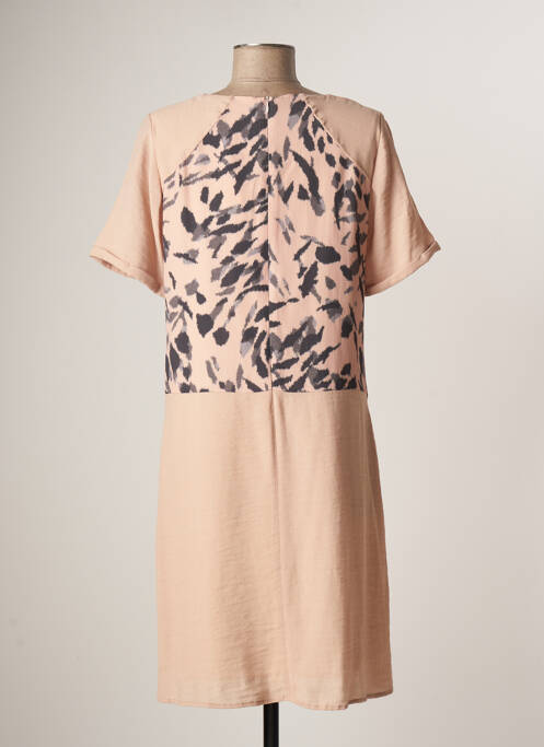 Rochie midi închidere cu fermoar la spate mâneci scurte portocaliu MERI & ESCA femme