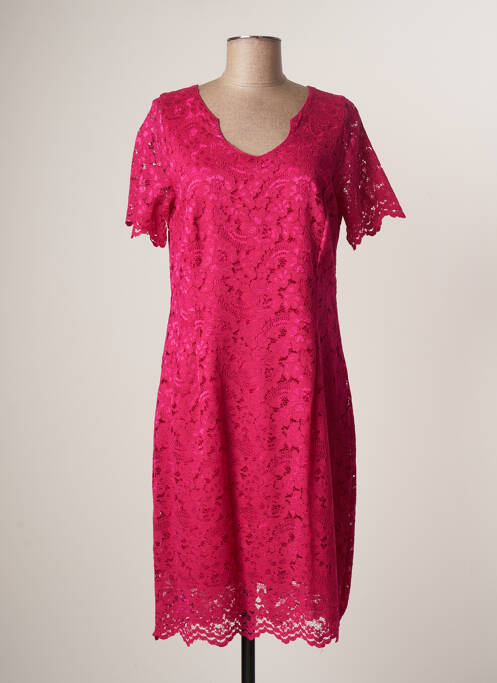 Rochie midi roz FRANCE RIVOIRE femeie