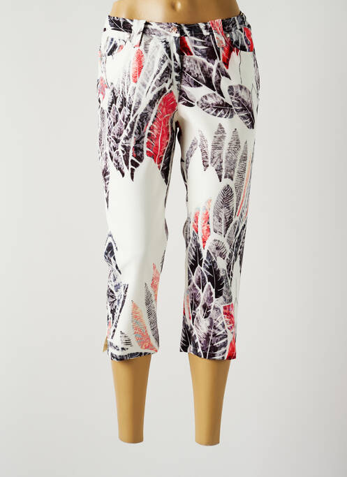 Pantalon trei sferturi croială dreaptă mărime normală alb FRANCE RIVOIRE femme