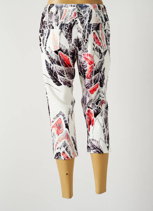 Pantalon trei sferturi croială dreaptă mărime normală alb FRANCE RIVOIRE femme