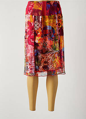 Fustă midi roșu FRANCE RIVOIRE femeie