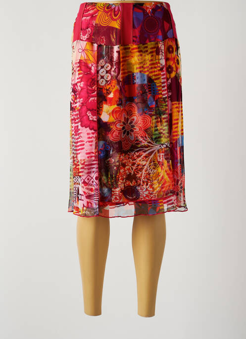 Fustă midi roșu FRANCE RIVOIRE femeie