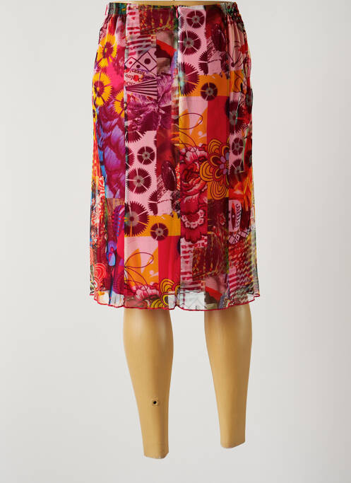 Fustă midi roșu FRANCE RIVOIRE femeie