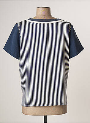 Tricou guler rotund mâneci scurte albastru MERI & ESCA femeie