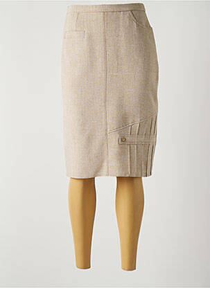 Fustă midi bej GUY DUBOUIS femeie