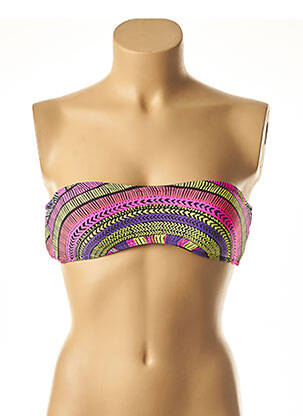 Sutien de costum de baie elasticitate sutien cu susținere înaltă și burete detașabil roz RIP CURL femeie