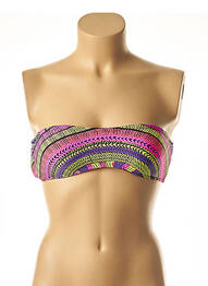 Sutien de costum de baie elasticitate sutien cu susținere înaltă și burete detașabil roz RIP CURL femeie