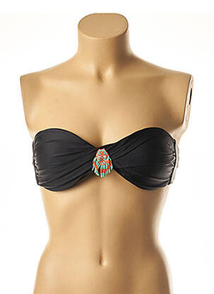 Sutien de costum de baie elasticitate top sutien modelat negru HIPANEMA femeie
