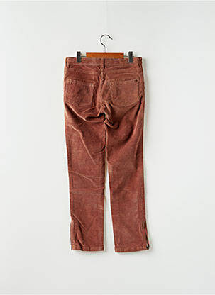 Pantalon drept țesătură catifea mărime reglabilă maro SCOTCH SHRUNK fată