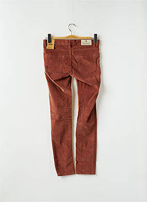 Pantalon slim țesătură catifea mărime reglabilă maro SCOTCH SHRUNK fată
