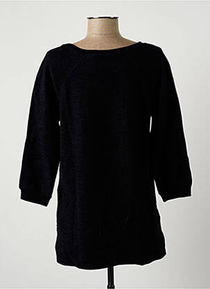 Tricou guler rotund mâneci 3/4 negru DEUX TWO femeie