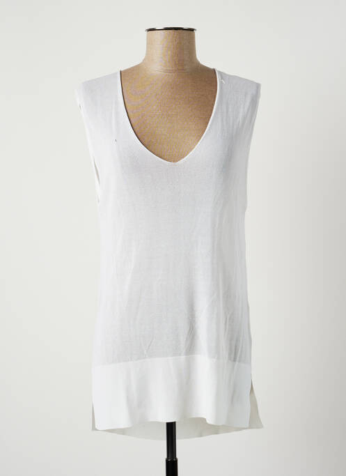 Pulover tunică alb AMERICAN VINTAGE femeie