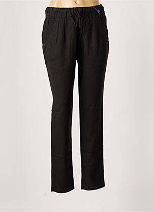 Pantalon drept talie elastică mărime normală negru LEON & HARPER femeie