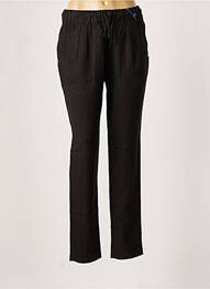 Pantalon drept talie elastică mărime normală negru LEON & HARPER femme