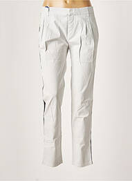 Pantalon chino broderie galoni laterali mărime normală gri LEON & HARPER femeie