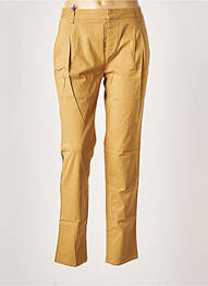 Pantalon chino broderie galoni laterali mărime normală bej LEON & HARPER femme